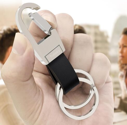 Key Chain Leather Heavy Duty Car Keychain for Men and Women 2 Pack in Kuwait