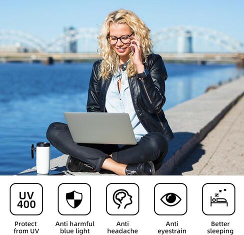 3 Pack Blue Light Blocking Gla-sses for Women Men, Round Computer Gla-sses Anti Eye Strain/UV/Glare Gaming Gla-sses Fashion Frame Fake Eyegla-sses with Clear Lens in Saudi Arabia