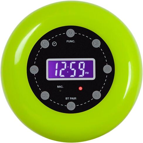 HANNLOMAX HX-159CR Portable Shower Bluetooth Speaker with Clock Radio (Pink) in Saudi Arabia