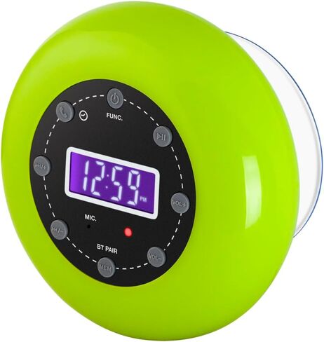 HANNLOMAX HX-159CR Portable Shower Bluetooth Speaker with Clock Radio (Pink) in Saudi Arabia