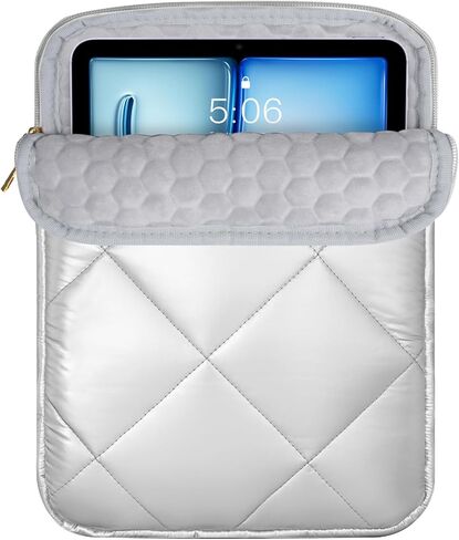 TiMOVO Puffy Tablet Sleeve for 9-11 Inch Tablet, Beige Tablet Sleeve for Women, iPad Carrying Case Travel Bag Fit with iPad 10th Gen 10.9, iPad Air 5/4, iPad Pro 11 2022-2018, Galaxy Tab S9/A9+ 2023 in Kuwait