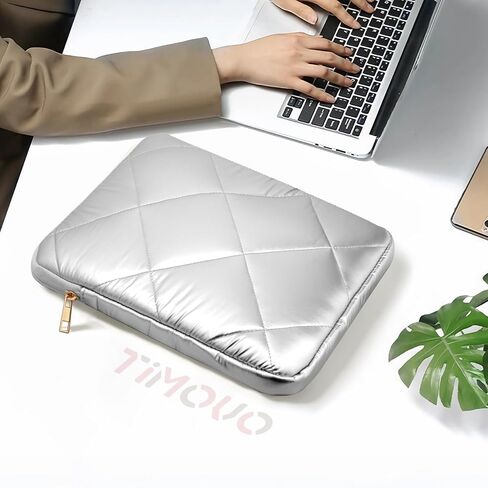 TiMOVO Puffy Tablet Sleeve for 9-11 Inch Tablet, Beige Tablet Sleeve for Women, iPad Carrying Case Travel Bag Fit with iPad 10th Gen 10.9, iPad Air 5/4, iPad Pro 11 2022-2018, Galaxy Tab S9/A9+ 2023 in Kuwait