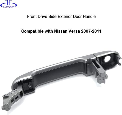 مقبض باب خارجي لسيارة Nissan Versa 2007-2012، جانب السائق الأمامي الأيسر مع فتحة مفتاح يحل محل NI1310130 82363، أسود in Saudi Arabia