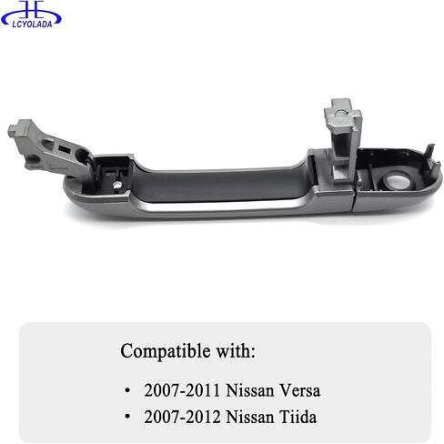 مقبض باب خارجي لسيارة Nissan Versa 2007-2012، جانب السائق الأمامي الأيسر مع فتحة مفتاح يحل محل NI1310130 82363، أسود in Saudi Arabia