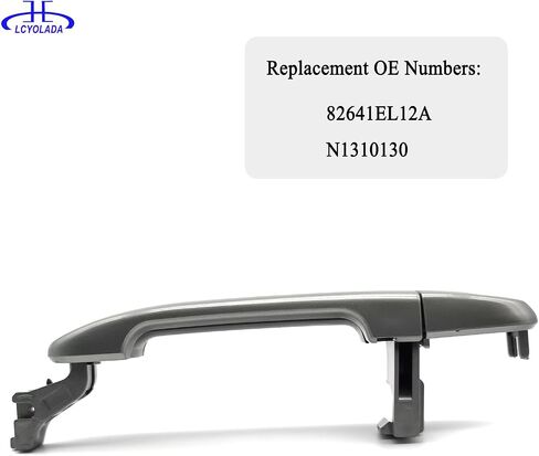 مقبض باب خارجي لسيارة Nissan Versa 2007-2012، جانب السائق الأمامي الأيسر مع فتحة مفتاح يحل محل NI1310130 82363، أسود in Saudi Arabia