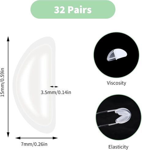 Sibba Eyeglass Nose Pads Soft Silicone Sticky Glasses Nose Cushion Portable Screw Anti Slip Rubber Nose Grips Pad Repair Kits in Saudi Arabia