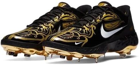 Nike Alpha Huarache Elite 3 Low Premium CV3553-101 Men's White-Gold Baseball Cleats in Saudi Arabia