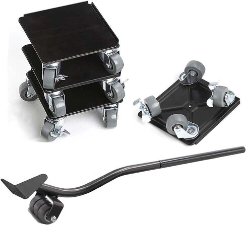 Furniture Movers with Wheels, Heavy Duty Furniture Lifter Tool Set,Furniture Moving Sliders 1320 LBs Load Capacity,for Moving Sofa, Cabinet, Refrigerator (Black) in Saudi Arabia