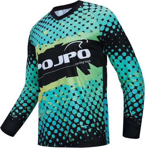 JPOJPO Men's Cycling Jersey MTB Downhill T-Shirt Long Sleeve Motorcycle Breathable S-4XL in Kuwait