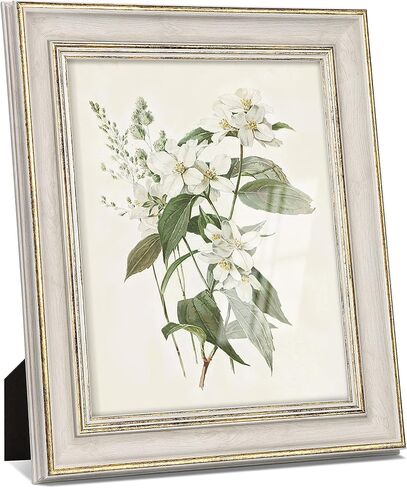 إطار صورة Sonfreiy مقاس 8 × 10، ذهبي أبيض عتيق عتيق مقاس 8 × 10 إطار صور للمكتب وحفل زفاف معلق على الحائط، هدية لأصدقاء العائلة in Kuwait