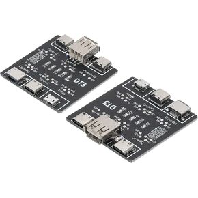 MECCANIXITY 2 Pcs USB Cable Tester, Type C Lighting Micro 3 in 1 Test Board Fast Detection for DIY Electronic Products