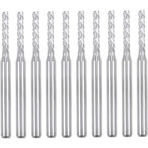 uxcell 10Pcs 2mm Carbide End Mill Engraving Milling Cutter CNC Router Bits for PCB Machine, 1/8" Shank