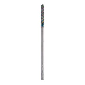 uxcell Carbide Square End Mill, 1/8" Diameter Diamond-Like Carbon Coated 3 Flutes Milling Bit Cutter, for Aluminum Copper Non-Ferrous Metal, 1/8" Shank 1" Cut Length 3" Extra Long HRC55