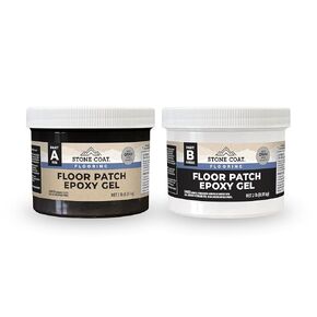 Stone Coat Floor Patch 2-Part Epoxy Gel - Perfect for Repairing Gaps and Cracks in Concrete and Wood Floors! Versatile Epoxy Floor Patch for Seamlessly Wall Repair, Concrete Patching, and Wood Filling