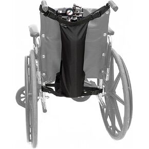 Oxygen Tank Holder for Wheelchair Accessories Organizer with Buckles Hands Free Rollator Walker Scooter Wheelchair Back Hanging O2 Cylinder Bottle Storage Carrier Bag for Hospital Outdoor Home