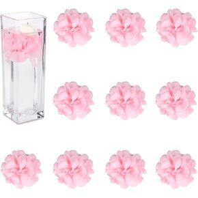 Floating Flowers for Floating Candle Centerpieces, 12pcs Purple Artificial Flower Head for Wedding Centerpieces - Purple
