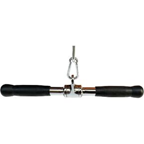 qibylift Barbell Cable Attachment for Cable Machines,LAT Pull Down Bar Cable Machine Attachments,Tricep Press Down Bar,Revolving Straight Curl Pulldown Bar with Rotating & Rubber Handle Grips