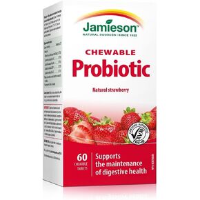 Jamieson Probiotic Chewable Strawberry Flavour 60 Tablets