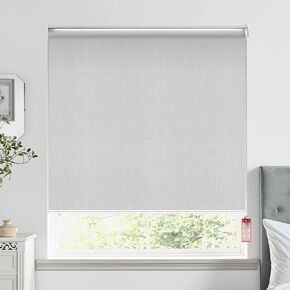 HOMEBOX 100% Blackout Roller Shade,Striped Jacquard Window Blinds with Thermal Insulated,Textured Fabric Roller Blinds,Roll Up Shades for Indoor Home,Easy to Install,Black （28" W x72 H）