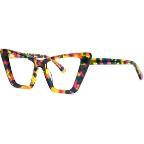 VOOGLAM Stylish Cat Eye Blue Light Blocking Glasses for Women Anti Eyestrain Dry Eyes Eyewear Khin