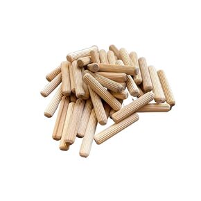 Wood Dowel Pins 2 inch x 3/8 inch Fluted Dowel Pins Fluted Dowel Pins for Furniture Woodworking and Home Repairs (200)