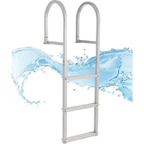 CO-Z Boat Rope Ladder 5 Step Portable Marine Dock Ladders, Assist Boat Accessories for Inflatable Boat, Fishing Boats, Kayak, Pontoon, Motorboat, Canoeing