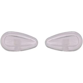 Clear Rubber Silicon Screw in Nose Pads Buds Parts for Glasses Sunglasses Frames Eye Wear HNP001 (Clear - 12 Pairs)