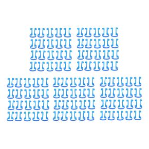 Cotton Roll Holder Clip, Dental Isolator Tools Blue 100PCS for Clinic for Mouth Supplies