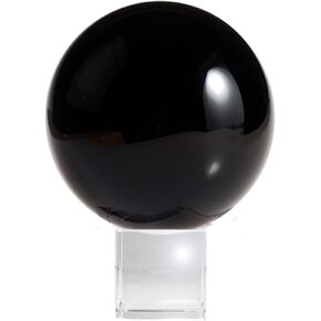 Amlong Crystal Meditation K9 Crystal Ball 3.25 inch (80mm) Diameter for Photography, Lensball, Decorative Ball with Free Crystal Stand and Gift Box, Clear
