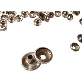 Ymaiss 60pcs Canvas Boat Snaps Fastener, Marine Grade 100% 304 Stainless Steel,Cap Dia 5/8"(15mm),Cap & Socket only,Each 30pcs.