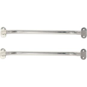 NovelBee 2-Pack Stainless Steel Polish Boat Grab Handle Oval Handrail (Length:19.3")