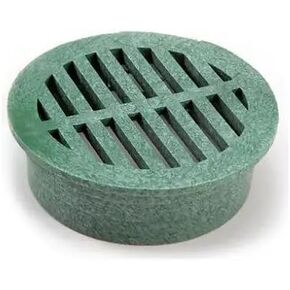 Rocky Mountain Goods 4" Plastic Round Drainage Grate Cover Green - Fits 4" Pipes - Prevents Debris - Ideal for Lawns, Patios, Walkways - Durable UV Resistant Plastic - Easy Install