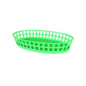 FSE PLBK912G Fast Food Basket, 7-7/8" x 4-3/5" x 2-2/3"H, oval, stackable, Pack of 12