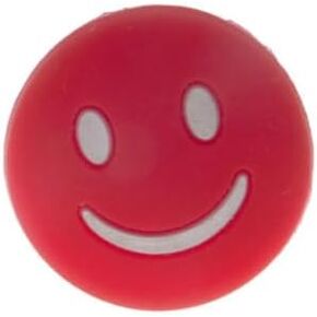 Red Smiley Tennis Racket Vibration Dampener Soft Silicon Racket Dampener Cartoon Shape Tennis Racquet Shock Absorbers Tennis Racket for Racquetball