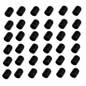 -100pcs Rubber Bolt Cap Protective Cap Rubber Plug Soft PVC Nuts Plastic Rubber dust Cover Black Fits for 3/8 "Screws and Bolts -100pcs