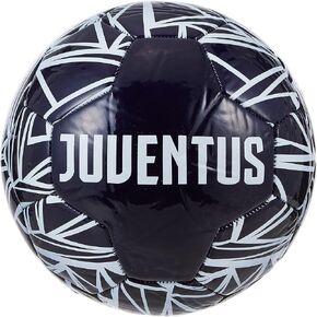 Icon Sports Juventus Strata Art Team Soccer Ball, Black, 5