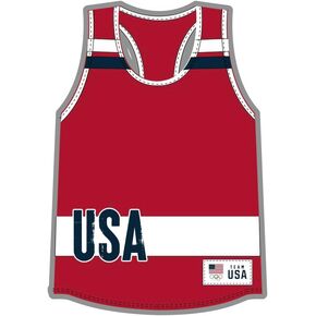 Team USA Retro Tank Top Lapel Pin