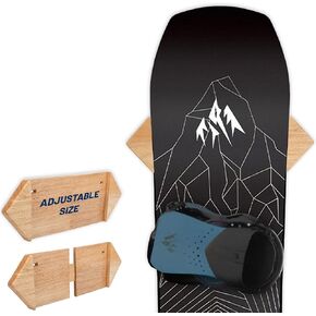 Hang 11’ Snowboard Wall Mount - Hardwood Snowboard Rack Wall Mount, Snowboard Mount for Snowboard Storage, Snowboard Hanger Hooks, Snowboard Wall Mounts Display, Snowboarding Accessories & Gift