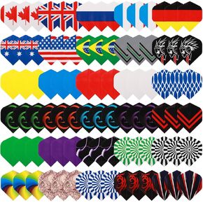 90PCS Dart Flights 30 Sets Durable Standard PET and Reflect Dart Flights Replacement Feather Tail Wing for Soft Tip Steel Tip Darts
