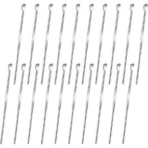 20 Pcs Ear Spoon Metal Ear Cleaner Portable Metal Ear Spoon Stainless Steel Ear Pick Earwax Curette Ear Cleaner Tool for Adult