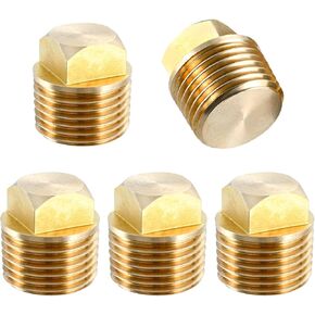 Mtsooning 5PCS Boat Drain Plug,1/2 inch NPT Solid Brass Boat Drain Plug Boat Parts,Fits Most Boat Hulls