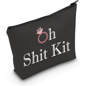 LEVLO Funny Bachelorette Kit Bags Bridal Shower Gift Oh Shit Kit Makeup Bag Wedding Party Cosmetic Bag Bridesmaid Makeup Pouch (Oh Shit Kit)