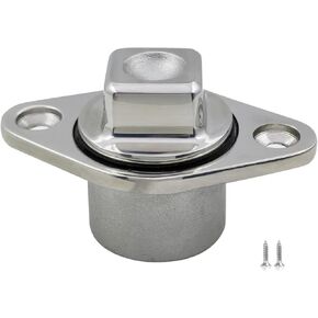 Marine Grade Stainless Steel 316 Boat FIT 1-1/4IN Hole Garboard Drain Plug W/Screws and O Ring