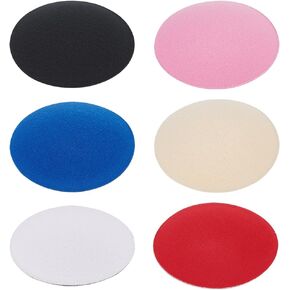 BENECREAT 8Pcs EVA Cloth Round Fascinator Hat Base, White Sinamay Hat Fascinator Base Craft for Millinery Magic, 4.33x0.12inch