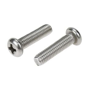 M5 x 20mm Pan Head Phillips Machine Screws 304 Stainless Steel - 100pcs- (G7.23)