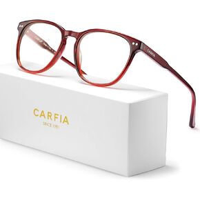 CARFIA Blue Light Glasses for Women Lightweight Cute Computer Gaming Glasses Blue Light Blocker Revo Lenses