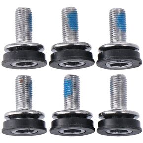 6pcs Bike Bicycle Hex Head Crank Arm Bolts 8mm x 15mm, Sealing Screw for Mountain Bikes Bicycles Square Hex Screws