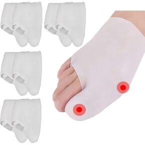 8 Pieces Gel Big Toe Cap with Bunion Cushions, Forefoot Pads, Multifuntion for Reliving Bunions Pain, Blisters, Calluses, Nail Missing Forefoot Pads for Women and Men