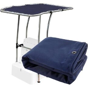 T-Top Canvas Boat Shade Cover Waterproof Replacement Canvas for Boat Center Console Bimini Shade Top Marine Grade Material 600D, Fits Up to 82" x 58" Without Frame