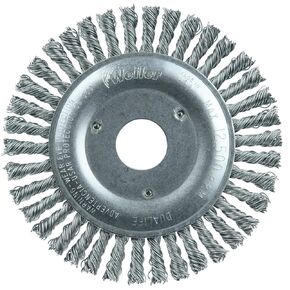 Weiler 08756 Roughneck Jr. 5" Root Pass Weld Cleaning Brush, .020" Steel Wire Fill, 5/8"-11 UNC Nut, Made in The USA (Pack of 5)